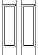 ヒノキ収納開き戸２枚組立体パネルタイプ4尺 W669 H92072