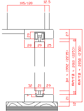 クローゼット納り図側面