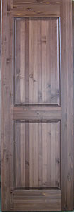 杉無垢ドア2パネルタイプ水性塗料ダークブラウン
